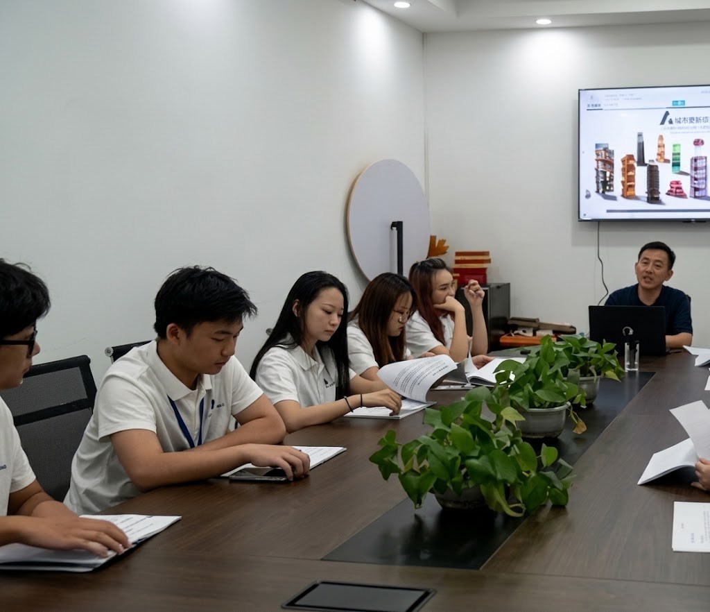 BEVIS sales, engineering and project team reviewing custom display requirements